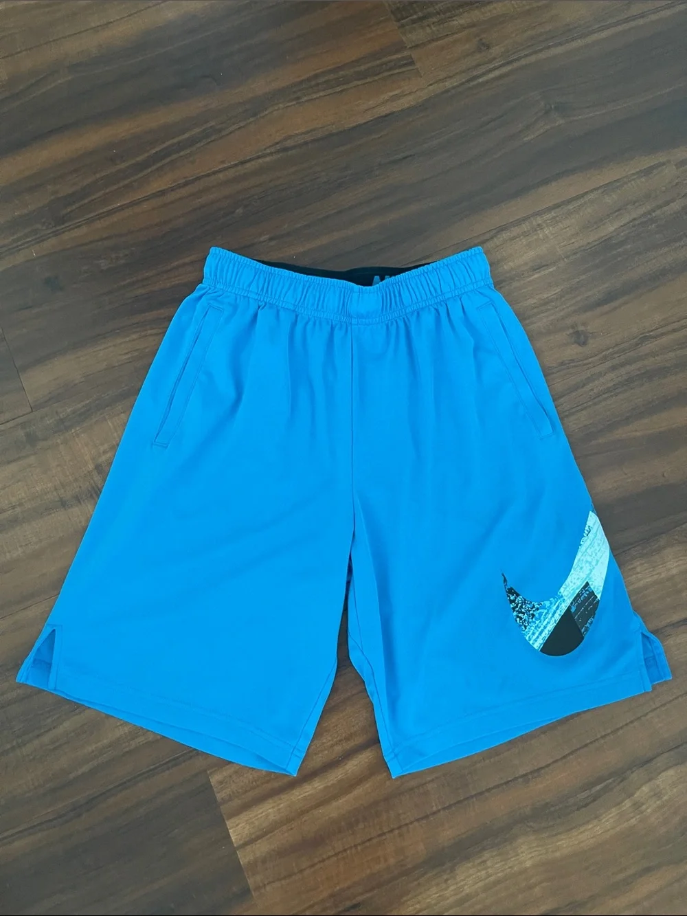Nike Blue Athletic Shorts with pockets Dri-Fit